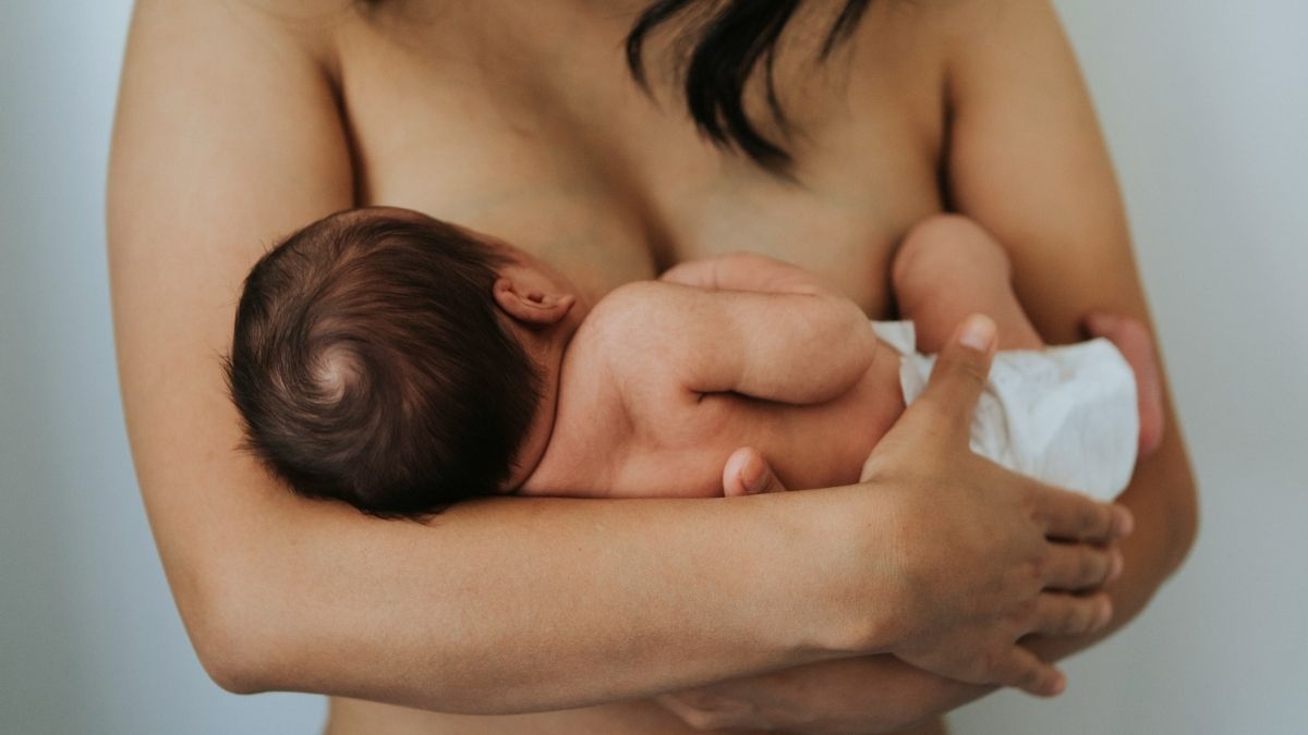 mother breastfeeding baby